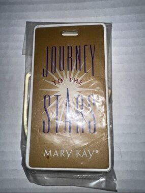 Mary Kay Gold Badge Holder with Purple and White 'Journey to the Stars' Design